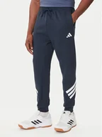 Spodnie sportowe męskie - adidas Spodnie dresowe Future Icons 3-Stripes JW7088 Granatowy Regular Fit - miniaturka - grafika 1