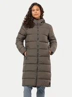 Kurtki damskie - Jack Wolfskin Kurtka puchowa Frozen Palace Coat 1204133 Brązowy Regular Fit - miniaturka - grafika 1