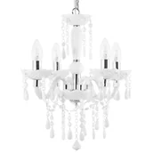 Lampy sufitowe - Beliani Żyrandol biały KALANG - miniaturka - grafika 1