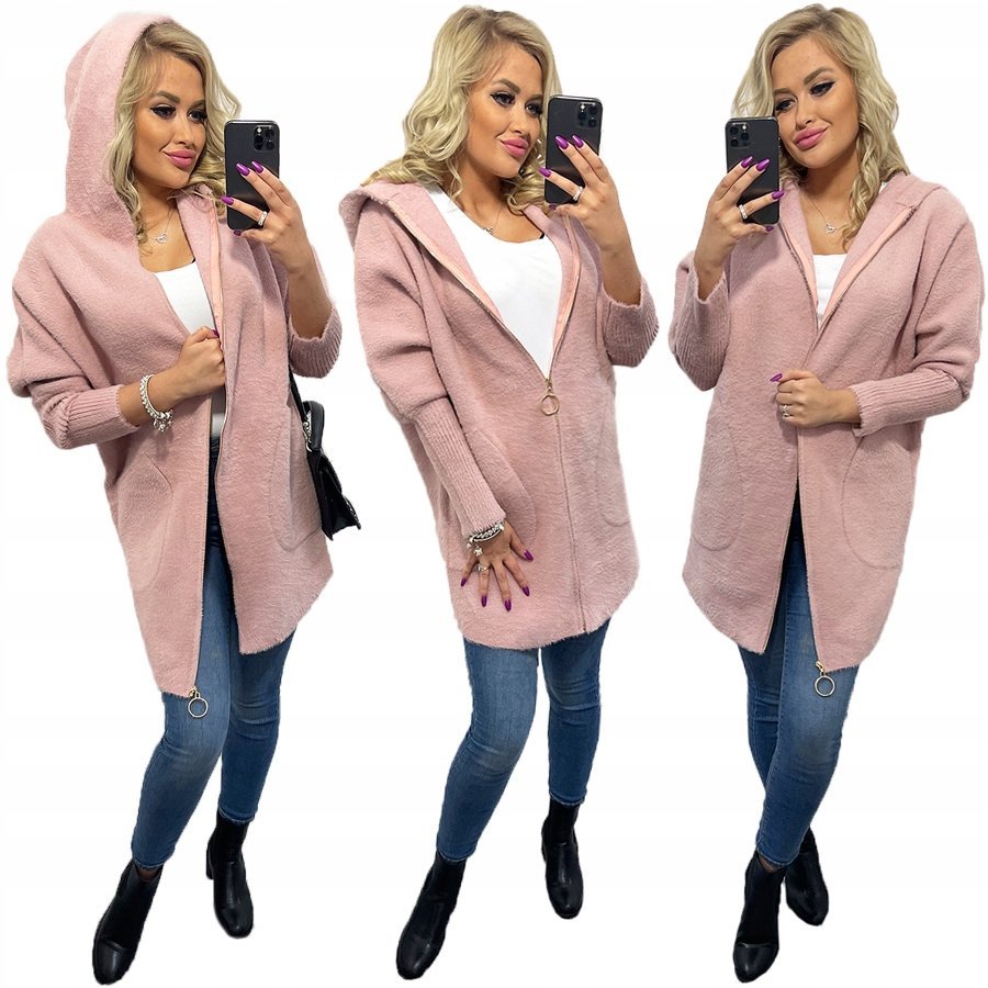 ALPAKI SUWAK PŁASZCZ WEŁNA KOLORY oversize DŁUGI