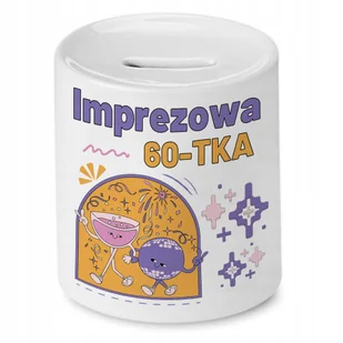 Skarbonka na Urodziny 60 60te 60-te na Prezent z Nadrukiem ze Zdjęciem + Opakowanie na prezent (wzór 01) - Skarbonki - miniaturka - grafika 1