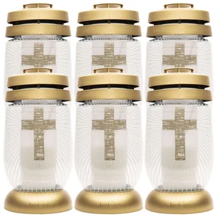 Znicze Bolsius 3S 04 Krzyż Wkłady 36H 1,5 Dnia 6 Sztuk - Lampiony i znicze - miniaturka - grafika 1