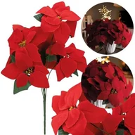 Ozdoby bożonarodzeniowe - Bukiet Sztuczne kwiaty GWIAZDA BETLEJEMSKA Poinsencja - miniaturka - grafika 1