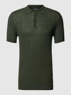Koszulka polo z fakturowanym wzorem - Koszulki męskie - miniaturka - grafika 1