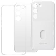 Etui na dokumenty i karty - Etui tylne Samsung Galaxy S23 Wymienne etui na karty Oryginał Samsung Białe - miniaturka - grafika 1