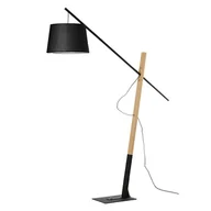 Lampy stojące - Podłogowa lampa z abażurem GARDA AZ5643 Azzardo metal drewno czarny - miniaturka - grafika 1