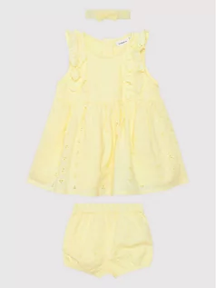 Sukienki i spódniczki dla dziewczynek - Name it Sukienka elegancka 13203564 Żółty Regular Fit - grafika 1