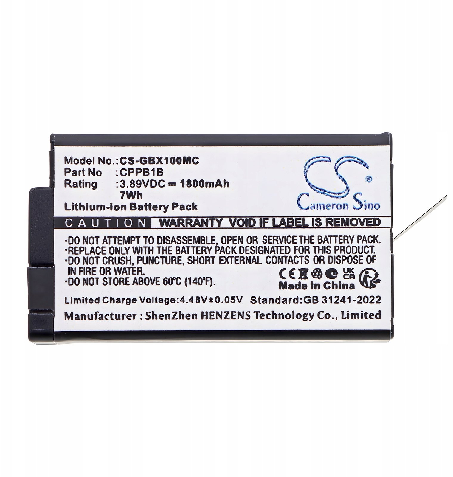 Akumulator Cameron Sino Akumulator Bateria Do Gopro Max2 / Max 2 Typ Cppb1b 1800mah Cs-gbx100mc