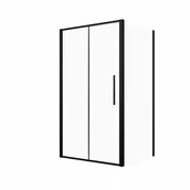 Kabiny prysznicowe - Kabina prysznicowa PYRUS prostokątna 90x110cm czarna SEVANTE - miniaturka - grafika 1