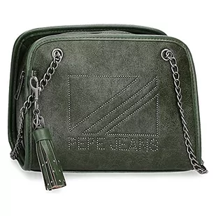 Pepe Jeans Donna Średnia torba na ramię, zielona, 24 x 17,5 x 12 cm, skóra syntetyczna, zielona, średnia torba na ramię, ZIELONY, Średnia torba na ramię - Torebki damskie - miniaturka - grafika 1