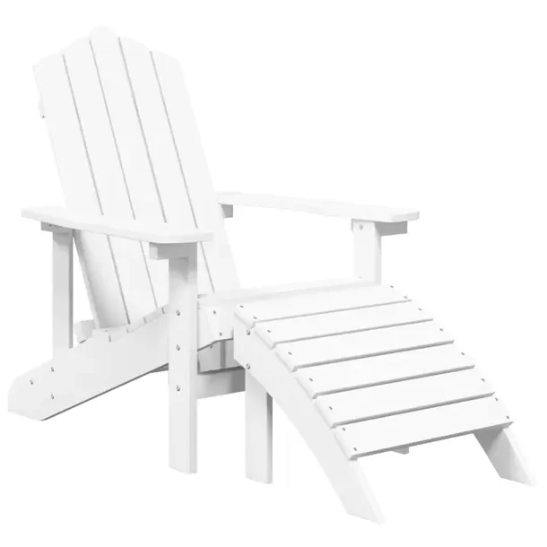 Krzesło ogrodowe Adirondack białe HDPE 73 x 83 x 92 cm