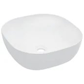 Umywalki - vidaXL Umywalka, 42,5 x 42,5 x 14,5 cm, ceramiczna, biała - miniaturka - grafika 1