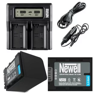 Zestaw Ładowarka Dual Charger + 2 Akumulatory Np-Fv70A - Ładowarki i akumulatory - miniaturka - grafika 1
