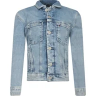 Kurtki i płaszcze dla chłopców - Tommy Hilfiger Kurtka jeansowa TRUCKER DARK WASH | Oversize fit - miniaturka - grafika 1