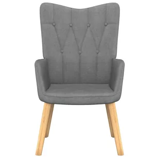 vidaXL Fotel, 62 x 68,5 x 96 cm, ciemnoszary, obity tkaniną - Fotele - miniaturka - grafika 1