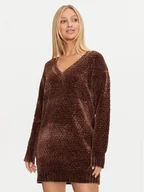 Swetry damskie - Guess Sweter Talia W4BR72 Z3HH2 Brązowy Regular Fit - miniaturka - grafika 1