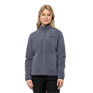 Damska kurtka polarowa Jack Wolfskin MOONRISE FZ W dolphin - S - Kurtki damskie - miniaturka - grafika 1