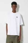 Koszulki męskie - Puma t-shirt bawełniany męski kolor biały z aplikacją - miniaturka - grafika 1