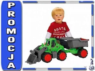 BIG 56838 Spychacz z przyczepką NEW - Samochody i pojazdy dla dzieci - miniaturka - grafika 1