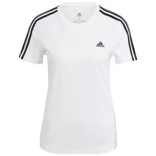 Koszulki i topy damskie - Koszulka damska adidas Essentials Slim T-Shirt biała GL0783 - grafika 1