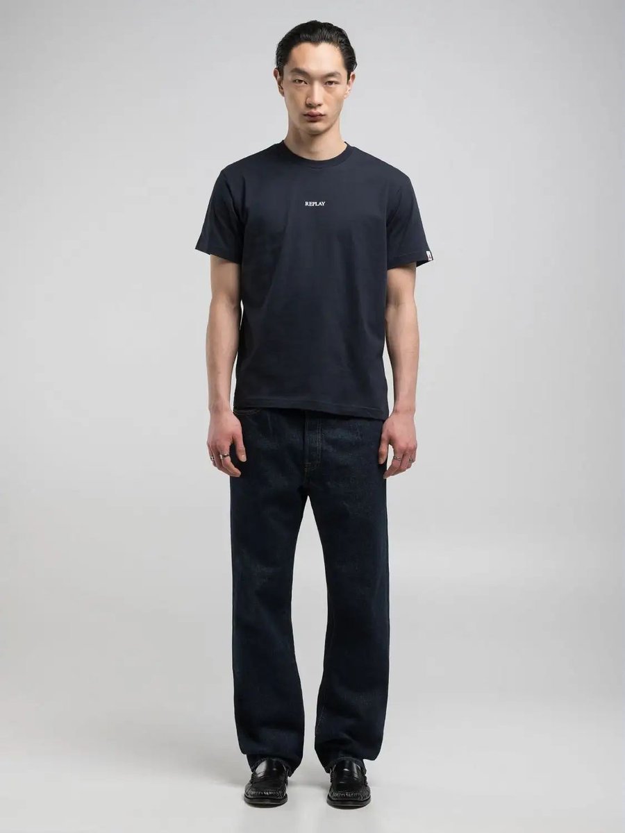 t-shirt mężczyzna replay m3048.2660 970 navy