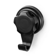 Wieszaki do szafy - Zestaw 4 czarnych samoprzylepnych haczyków ściennych Compactor Bestlock Black Big Hooks, ⌀ 7,1 cm - miniaturka - grafika 1