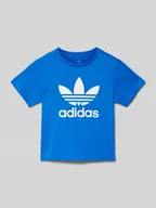 Koszulki dla chłopców - T-shirt z nadrukiem z logo - miniaturka - grafika 1