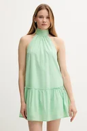 Sukienki - Pepe Jeans sukienka bawełniana kolor zielony mini rozkloszowana PL953761 - miniaturka - grafika 1