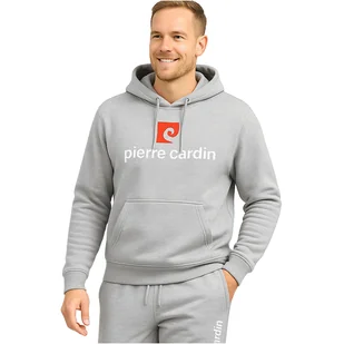 Pierre Cardin Bluza Męska Dresowa Szara z Kapturem Rozmiar L - Bluzy męskie - miniaturka - grafika 1