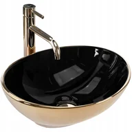 Umywalki - Rea Umywalka nablatowa Rea Sofia in Black Gold REA-U4527 - miniaturka - grafika 1