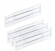 Meble modułowe i akcesoria - Separatory Do Szuflady Przegródki Przezroczyste Organizery Do Kuchni Zestaw - miniaturka - grafika 1