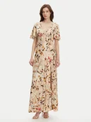 Sukienki - Guess Sukienka wieczorowa W5YK01 WHEZ2 Beżowy Regular Fit - miniaturka - grafika 1