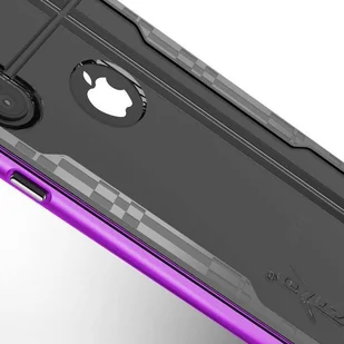 Zizo Shock Case Pancerne etui iPhone Xs / X z hartowanym szkłem na ekran (Purple/Gray) - Etui i futerały do telefonów - miniaturka - grafika 7