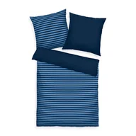 Pościel - Tom Tailor Pościel bawełniana Dark Navy & Cool Blue, 135 x 200, 80 x 80 cm, 135 x 200 cm, 80 x 80 cm - miniaturka - grafika 1