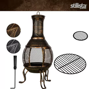 PIEC PALENISKO OGRODOWE TARASOWE KOMINEK GRILL - Paleniska ogrodowe - miniaturka - grafika 2