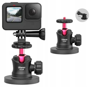 Uchwyt Przyssawka Magnetyczna + Głowica Kulowa 3d Do Kamery Gopro Sjcam Xiaomi Dji Insta360 / Ulanzi / C029 - Akcesoria do kamer sportowych - miniaturka - grafika 1
