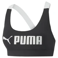 Biustonosze - Damski Stanik sportowy PUMA MID IMPACT PUMA FIT BRA 52219201 – Czarny - miniaturka - grafika 1