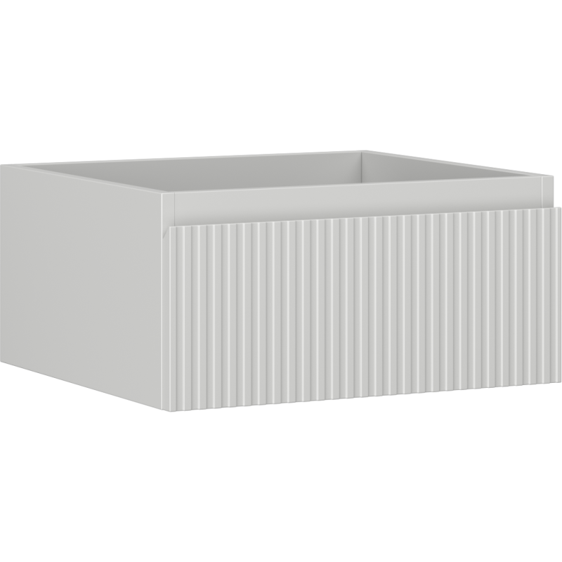 Mexen Rivel szafka łazienkowa podumywalkowa 50 cm, 1 szuflada, ryflowana , szara mat - 91A20-05023-1-BF62