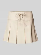 Spódnice - Spódnica mini z imitacji skóry model ‘EMERY PLEATED SKIRT’ - miniaturka - grafika 1