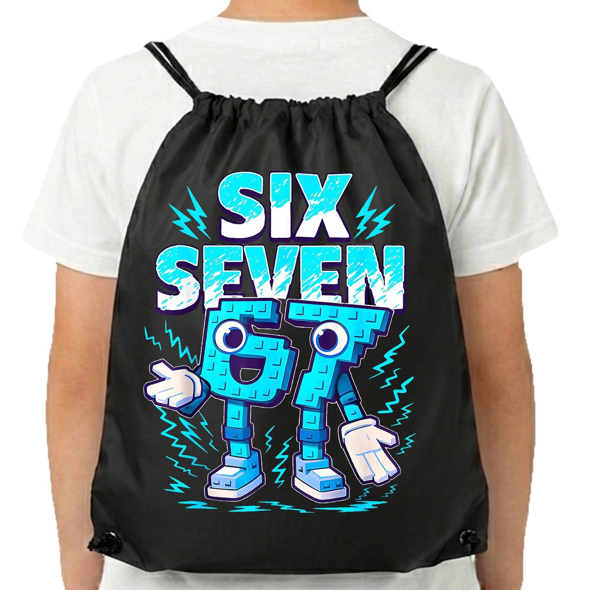 SIX SEVEN 67 Plecak Brainrot WOREK MIEJSKI SZKOLNY NA BUTY P390