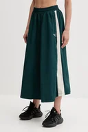 Spódnice - Puma spódnica kolor zielony midi rozkloszowana 633438 - miniaturka - grafika 1