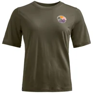 Koszulki sportowe damskie - Koszulka damska Ortovox 140 Cool Round Landscape T-shirt Rozmiar: M / Kolor: ciemnozielony - miniaturka - grafika 1