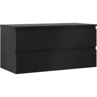 Szafki łazienkowe - Mexen Orio szafka łazienkowa podumywalkowa 100 cm z blatem, 2 szuflady, czarna mat - 91A10-10047-2-BFFC71 - miniaturka - grafika 1