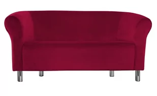 Sofa Milo MG31 czerwony nogi chrom - Sofy i kanapy - miniaturka - grafika 1
