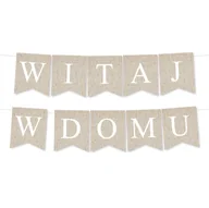 Dekoracje sali - BANER napis Witaj w Domu - Kraft Girlanda - miniaturka - grafika 1