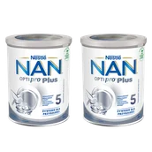Mleko modyfikowane - Zestaw Nestle NAN Optipro Plus 5, produkt na bazie mleka dla dzieci po 2,5 roku, 2 x 800 g - miniaturka - grafika 1