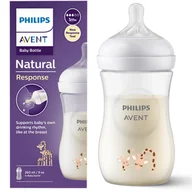 Butelki dla niemowląt - Philips Avent Butelka Natural Responsywna Dekorowana 260 ml 1m+ SCY903/66 RESPONSE - miniaturka - grafika 1