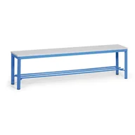Meble do szkół i przedszkoli - B2B Partner Ławka do szatni z półką na buty, siedzisko - laminat, długość 1500 mm, niebieska 179335 - miniaturka - grafika 1