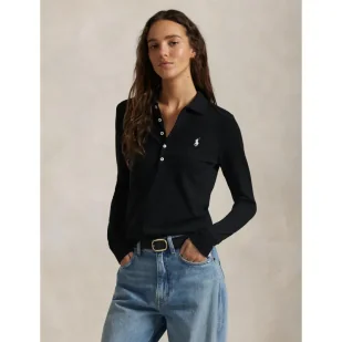 POLO RALPH LAUREN Polo Julie Slim Fit - Koszulki i topy damskie - miniaturka - grafika 1