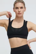 Bielizna sportowa damska - Calvin Klein Performance biustonosz sportowy kolor czarny gładki - miniaturka - grafika 1